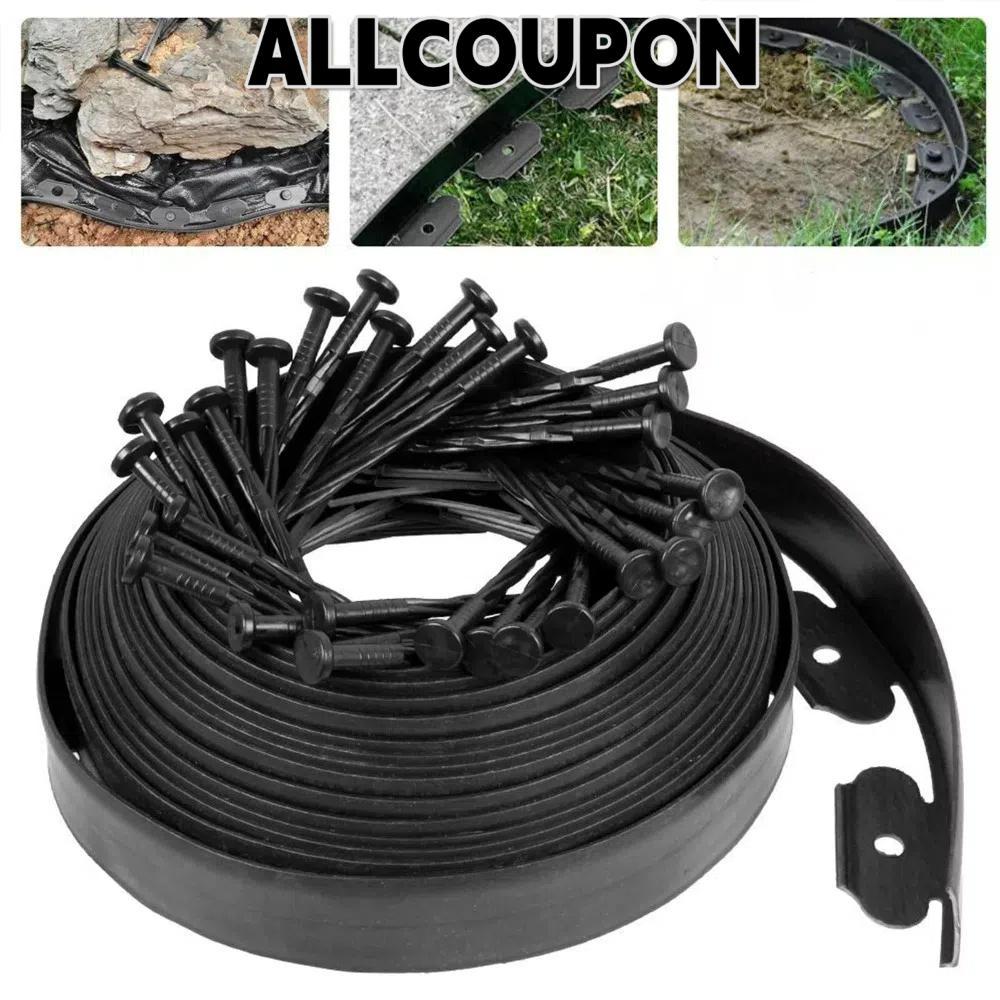 ALLCOUPON Biên giới bãi cỏ, Bảo vệ thực vật ngoài trời Viền bãi cỏ sân vườn, Trang trí làm vườn bằng