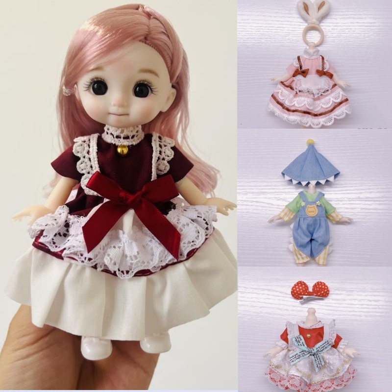 Mới Búp Bê Quần Áo Cho 1 / 8 16CM BJD Búp Bê Đồ Chơi Phụ Kiện Quần Áo Thời Trang Bộ Trang Phục Đồ Chơi DIY