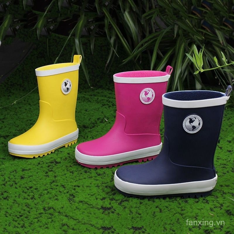 Fashionable Non-Slip Rubber Waterproof Eco-Friendly Export Children's Rain Boots for Big and Middle 