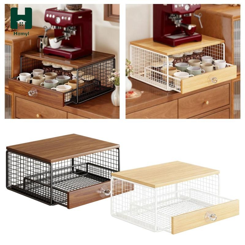 Homyl Coffee Pod Storage Drawer Coffee Capsule Drawer Pod Holder cho mặt bàn