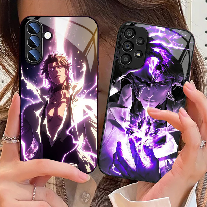 Ốp điện thoại thủy tinh Sosuke Aizen Bleach 01 cho Samsung Galaxy S25 S24 Ultra S23 Fe S22 Plus S21 