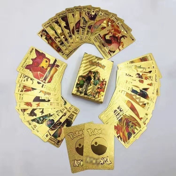 2025 Sản Phẩm Mới Pokemon Thẻ Anime Thần Thú Cưng Vàng Lá Thẻ Pokemon Flash Thẻ Pokemon Thẻ Pokemon 
