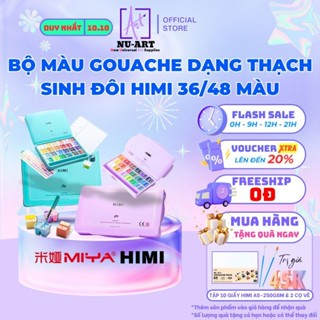   SIÊU HOT  Bộ Màu Gouache Dạng Thạch Sinh Đôi Himi Twin Split Cup 36 48 Màu 