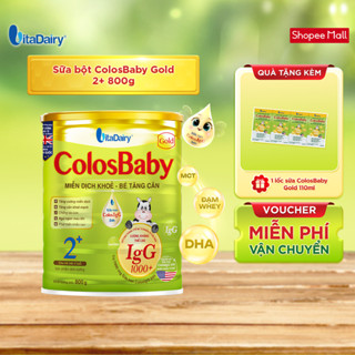 Sữa bột COLOSBABY GOLD 2+ 800g có chứa sữa non giúp bé tăng cân, phát triển toàn diện - VitaDairy