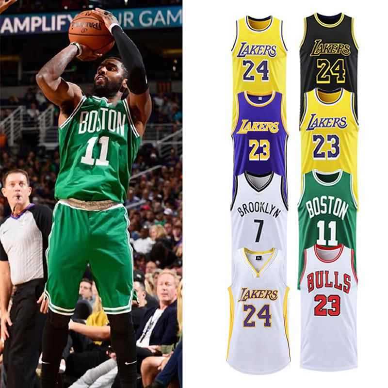 James Jersey Kobe No. 24 Lakers Jersey Durant Curry Irving Jersey Áo bóng rổ trẻ em Phù hợp với nam