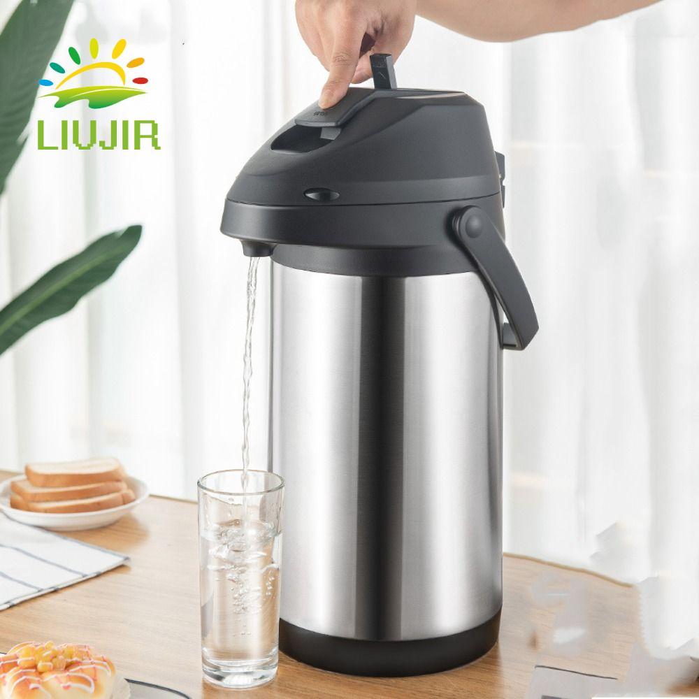 Bình cà phê LIUJIR Airpot, với Ấm đun nước giữ nhiệt kiểu máy bơm, Bình chân không Bình đựng nước cá