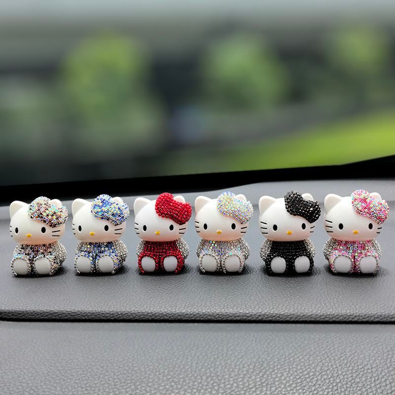 Kitty Kitty Kitty Kitty Kitty Bảng Điều Khiển Trung Tâm Màn Hình Ô Tô Dễ Thương Trang Trí Nội Thất Ô