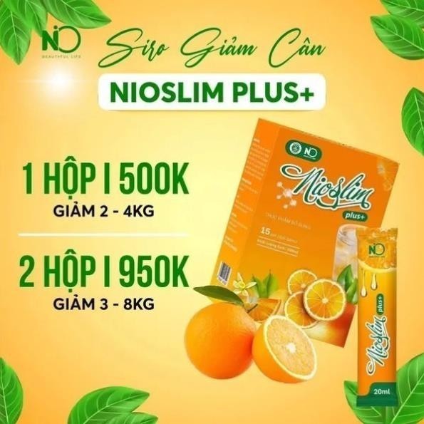 (sale)Siro Giảm Cân Nio Slim Plus tặng kèm Detox chính hãng