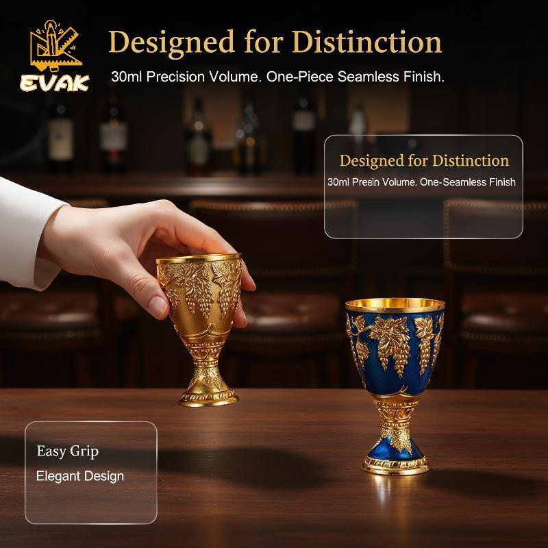 Alittlesetrtu 30ml Cốc Vodka Mini - Chalice Đám Cưới Hợp Kim Phong Cách Châu Âu VN
