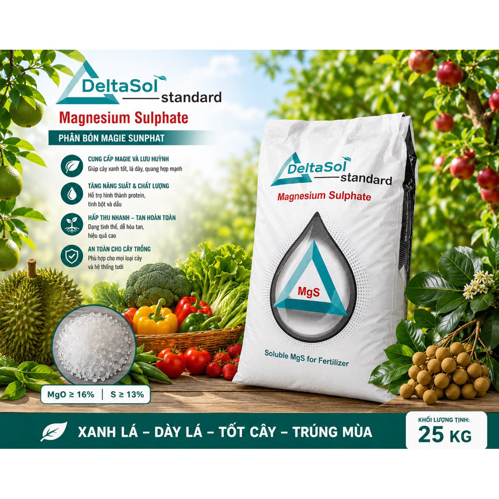 1 BAO 25KG MAGIE SUNFAT  - Đức MGSO4.7H20