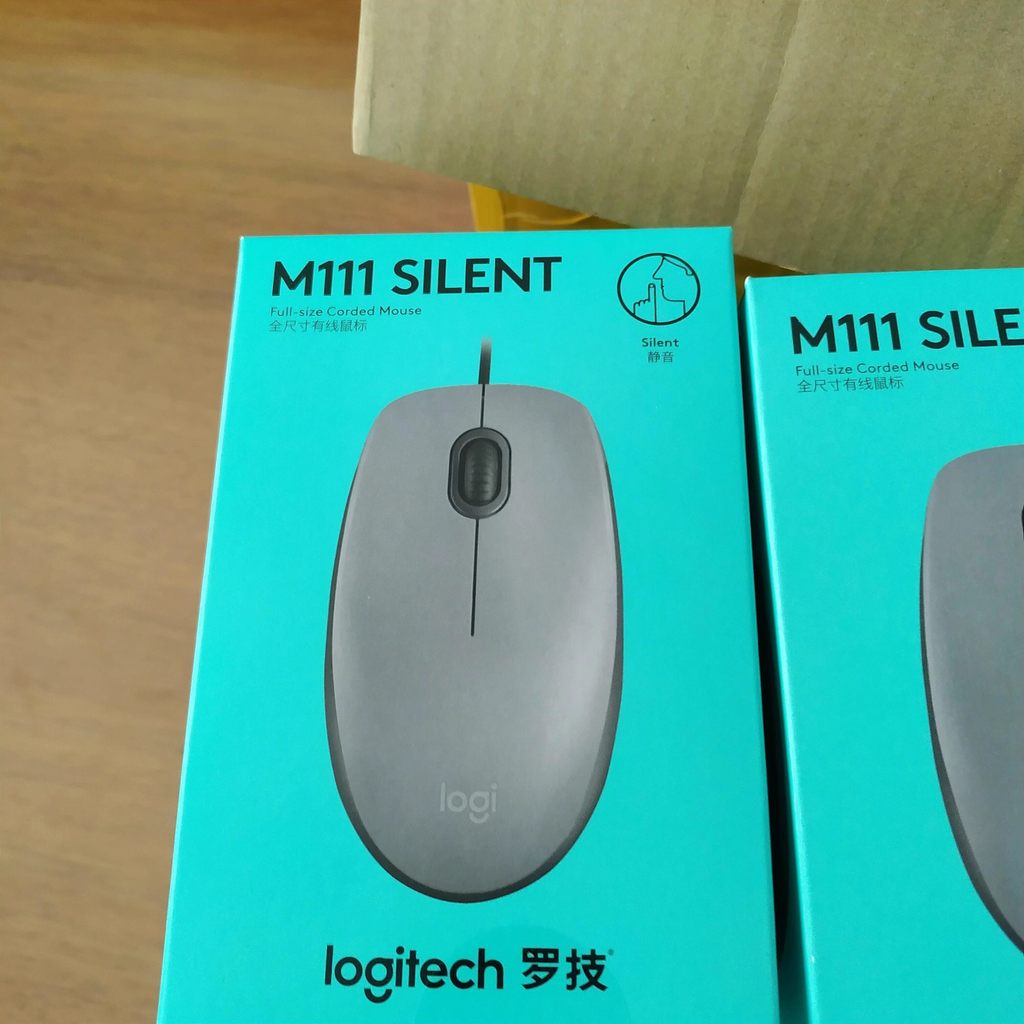 Hộp Đóng Hộp Chuột Logitech Chính Hãng M111 Màu Xám Có Dây Văn Phòng Tắt Tiếng M111 Chuột Cắm Và Chạ