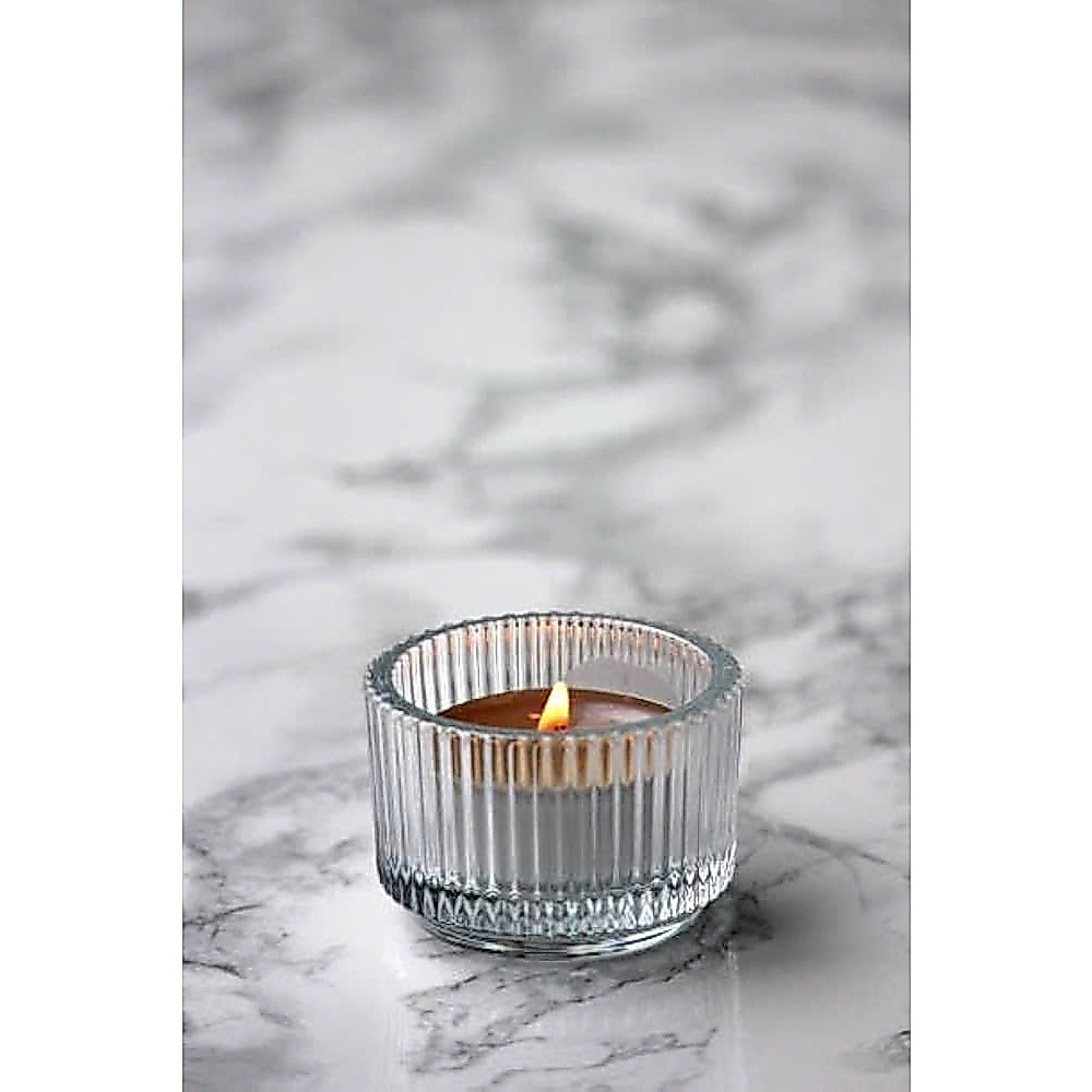 Chân nến tealight tròn bằng thủy tinh