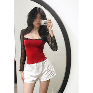 DOVIE STUDIO - Jennie Top - Áo thun phối ren