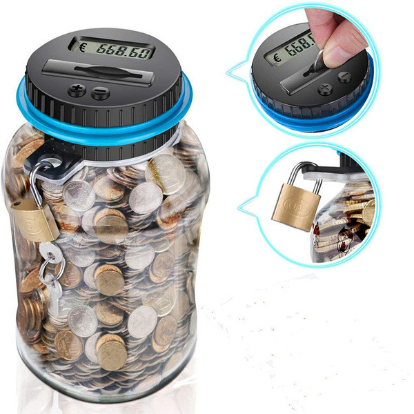Ngân hàng heo đất có khóa Nga Đếm heo đất Ruby Piggy Bank Màn hình kỹ thuật số Piggy Bank Piggy Bank