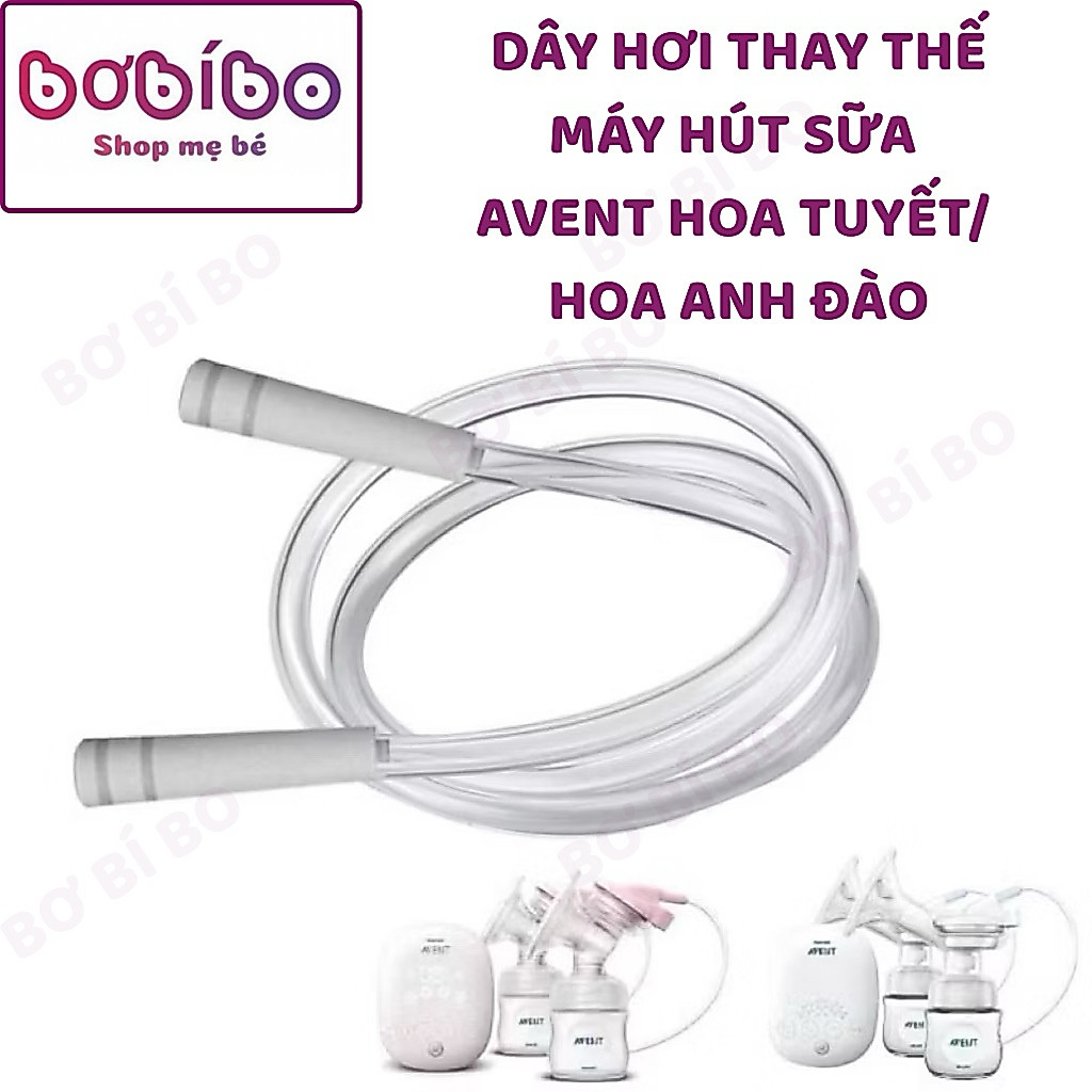 Dây hơi máy hút sữa Avent hoa tuyết, Avent hoa anh đào kèm 2 đầu nối dây- Phụ kiện thay thế dây hơi 