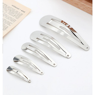 Set COMBO 10/20/50 Phôi Kẹp Tóc Trơn Giọt Nước 5cm, 6cm kèm nỉ trăng