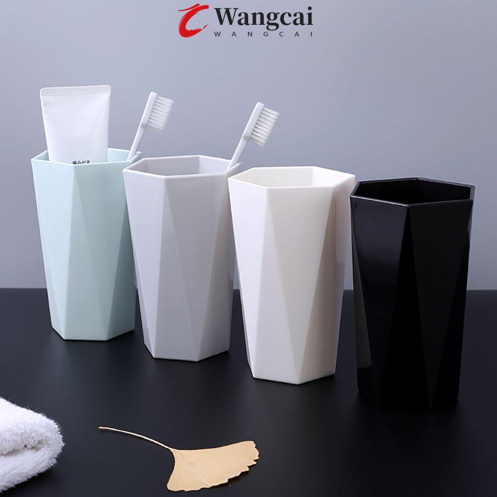 WANCGAI Phòng Tắm Tumblers Sữa Nhựa Có Thể Tái Sử Dụng C0ffee Cốc Đồ Dùng Phòng Tắm Cốc Drinkware Bả