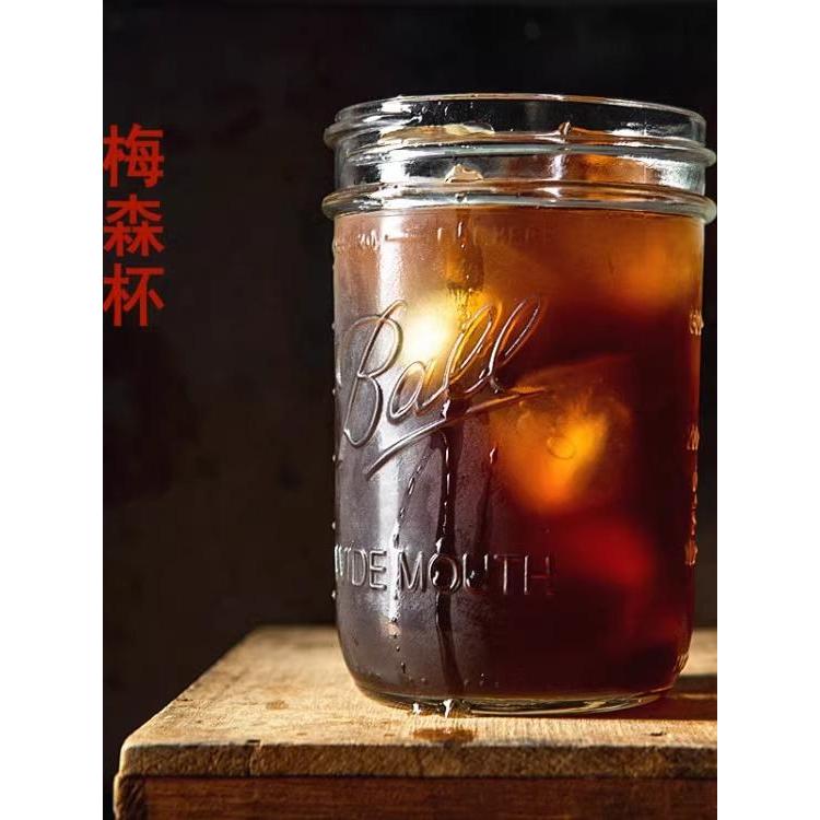 Mùa Hè Mason Jar Mỹ Mason Jar Thủy Tinh Trong Suốt Kín Ống Cỏ Thuốc Lá Kín Bình Retro Mason Cup