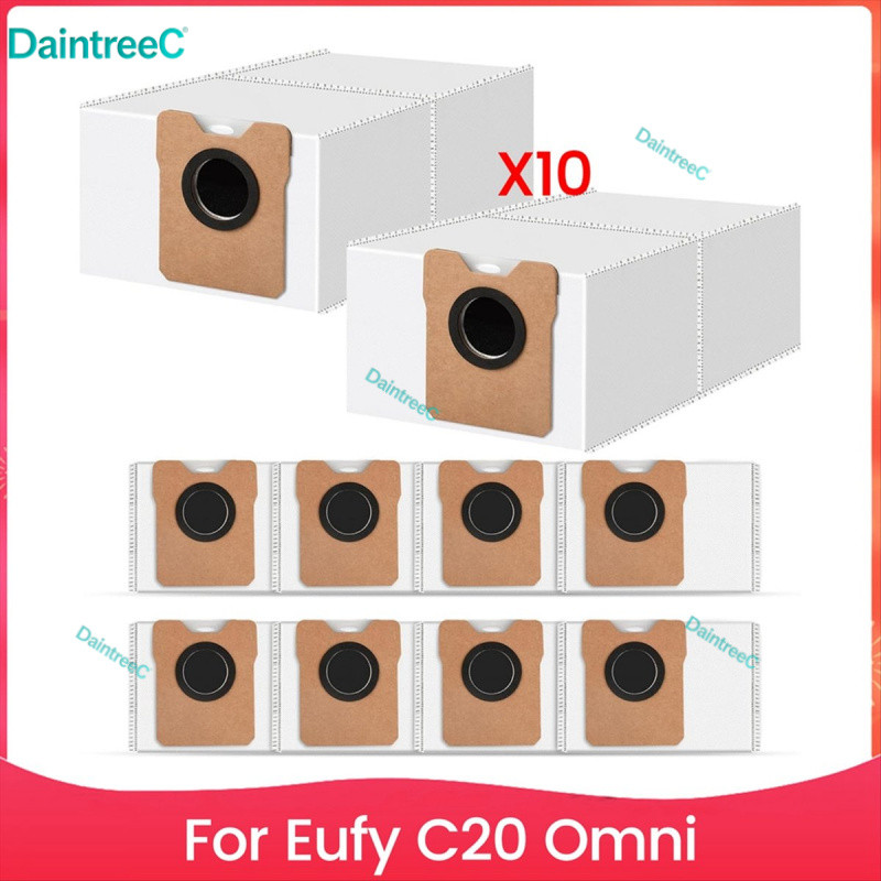 Túi đựng bụi cho Eufy C20 Omni, Túi C20 tương thích, Túi tự động xuất hiện C10 Phụ kiện bền và lâu t