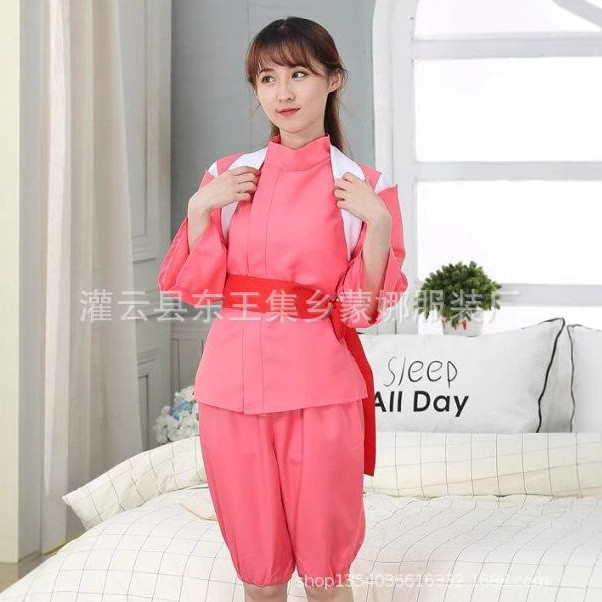 Anime Spirited Away cosplay Ambergawa Xiaobailong Ogino Chihiro Quần Áo Nữ Xiaoqian Hiệu Suất Trang 