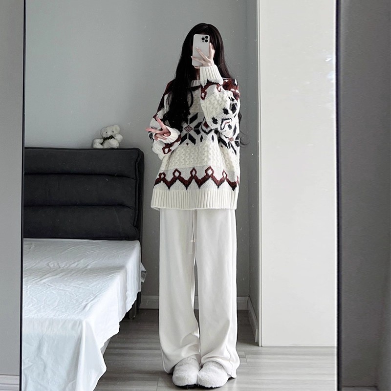 Áo len Nữ dệt kim Thu Đông Sọc Dệt Kim Phong Cách Mới | BigBuy360 - bigbuy360.vn