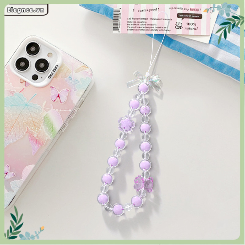 【Elevn】Ốp lưng điện thoại dễ thương mới lạ Dây đeo điện thoại sáng tạo hình gấu nhỏ đính hạt | BigBuy360 - bigbuy360.vn
