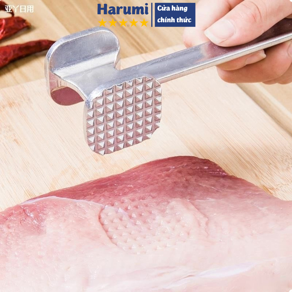 Búa Đập Gừng Tỏi, Búa Hai Đầu Giã Gừng Tỏi, Bùa Đập Thịt INOX, Bùa Đập Đá Cán Dài, Búa Đập Thực Phẩm