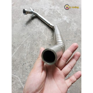 Cổ pô INOX 304 chạy TIG phi 27 ra 32 gắn cho Satria (vảy cá) (RIN RC)