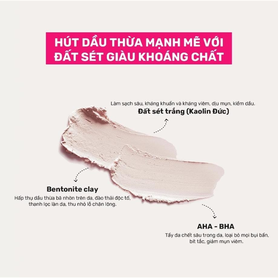 Ảnh 4 của Mặt Nạ Đất Sét Derladie Vegan Pink Clay Mask Deep Pore Tightening Hút Dầu Kiểm Soát Nhờn 12H 60g