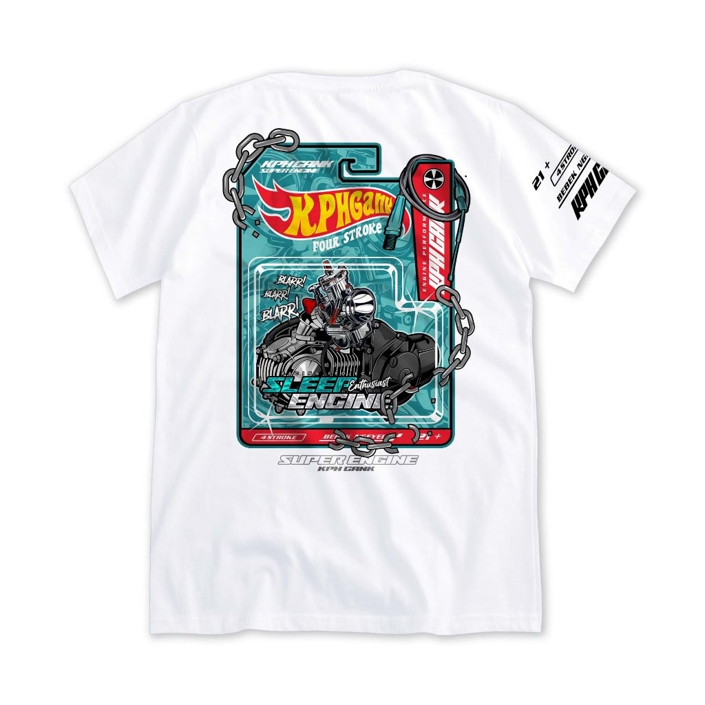 Bán Chạy Áo Thun GANK RACING Phong Cách Động Cơ Cho Supra Karisma và Xe Máy Khác