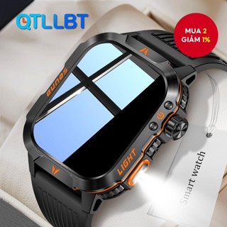 Đồng hồ thông minh quân đội nam có chức năng gọi, đo cao độ, baro, la bàn, phù hợp thể thao và theo dõi nhịp tim.
