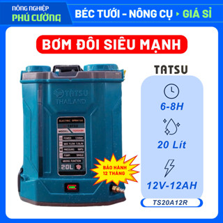  Bình xịt điện TATSU Thái Lan 20L có đảo thuốc tự động 1 bơm và 2 bơm siêu mạnh phun xa đều bền bỉ – Phú Cường 