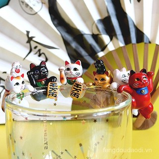 Đồ chơi viên nang Nhật Bản Hàng có sẵn Câu lạc bộ Qitan Cốc mèo may mắn Yuanzi Miss Tea Friends 6 Quà tặng mèo dễ thương