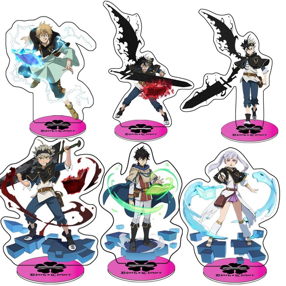 Anime Black Clover  Asta Yuno Grinberryall Noelle Silva Acrylic Stand keychain Figure Model desktop 