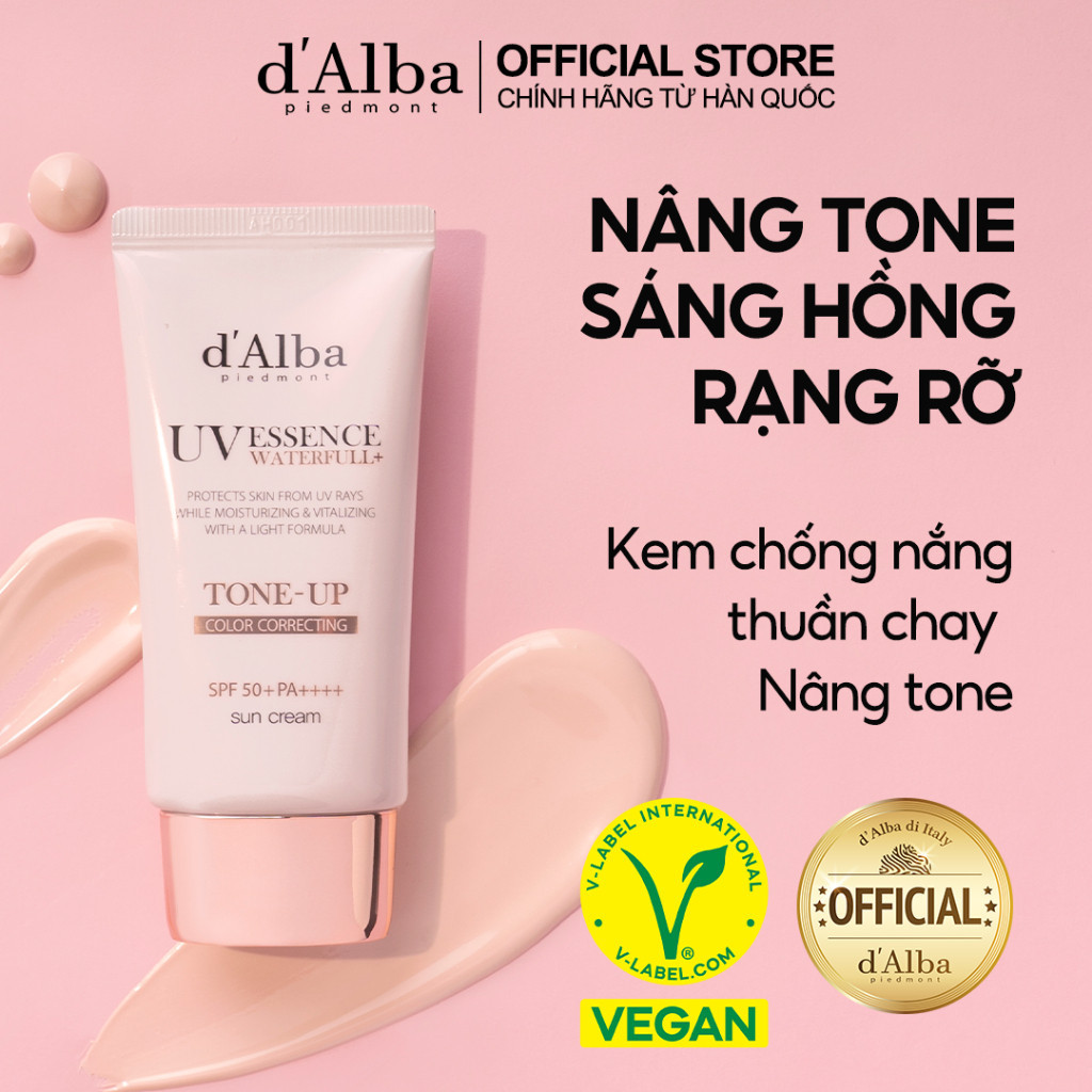 Kem chống nắng d'Alba nâng tông da Waterfull Tone-up Sun Cream SPF 50+ 50ml
