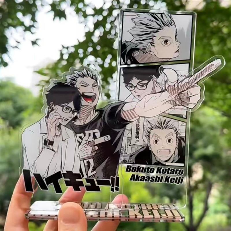 Bóng chuyền Cậu bé Anime Hàng hóa Akabie Kyoji Mutu Kotaro Giá trị cao Acrylic Đứng Đồ trang trí Bón