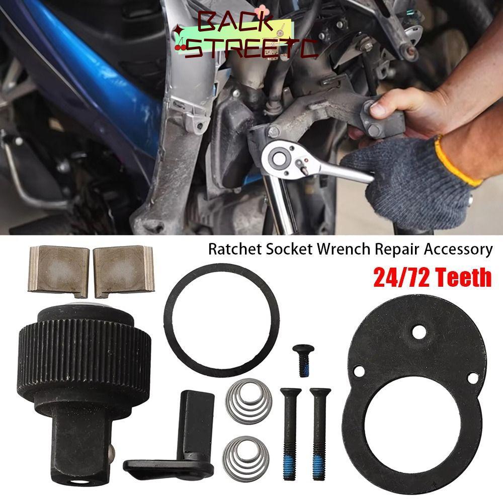 BACKSTRETC2 1 Bộ Phụ Kiện Cờ Lê Ratchet, Linh Kiện Thay Thế 24 / 72 Răng Ratchet Ổ Cắm Cờ Lê Phụ Kiệ