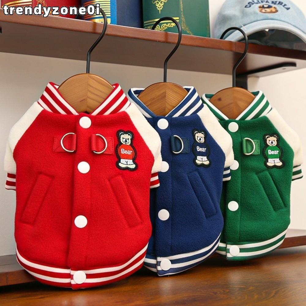 Áo khoác chó con TRENDYZONE0I, có nút vòng D Áo khoác ngoài trời cho thú cưng, Đồ dùng cho mèo Teddy