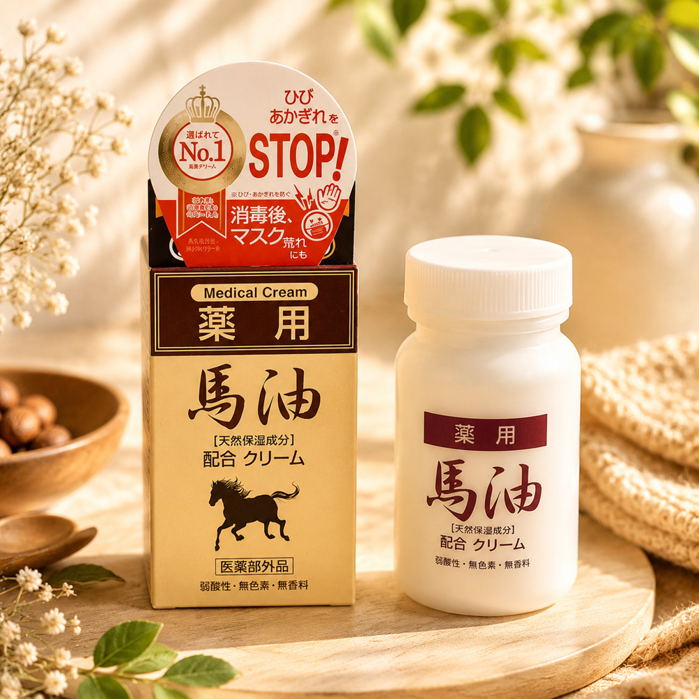 [JUN COSMETIC] Horse Oil Cream N - Natural Lipid-Derived Heavy Duty Topical Hydration Balm