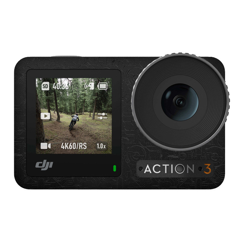 Giảm Giá ~ Lừa Đi Bộ Thích Hợp Cho DJI Osmo Action 3 Phim Bảo Vệ Action3 Miếng Dán Đầy Màu Liền Mạch