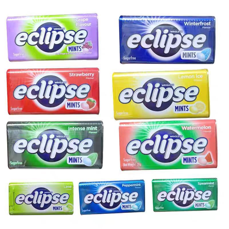 Hồng Kông Nhập Khẩu ECLIPSE ECLIPSE Kẹo Bạc Hà Không Đường Nhai Kẹo Cao Su Làm Mới Làm Mới Đồ Ăn Nhẹ