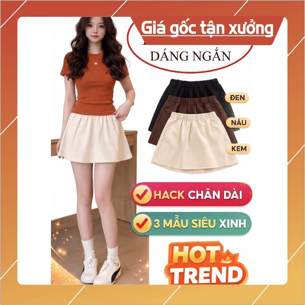 Chân Váy Chữ A Kaki Thô Dáng Ngắn Cạp Chun M118 Tôn Dáng Trẻ Trung - MiuMiu Fashion