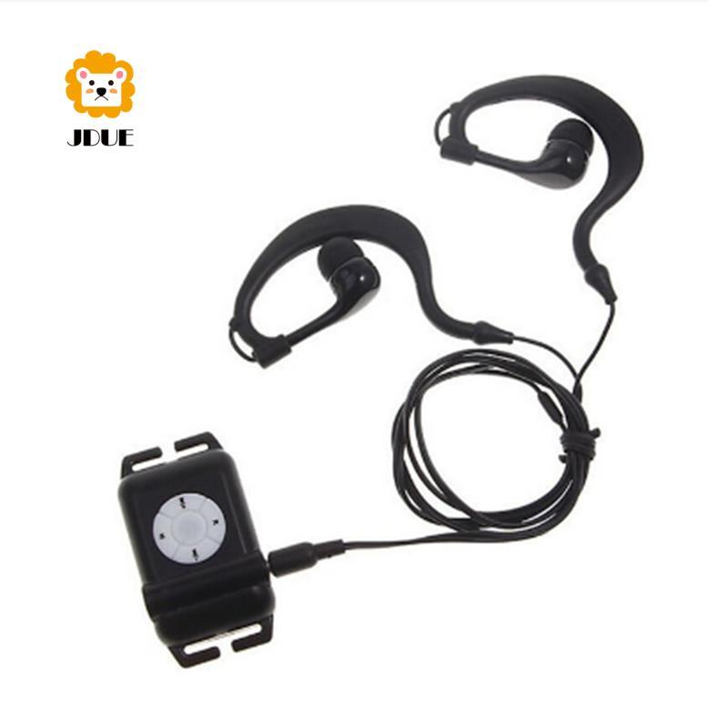 Mp3 dành cho bơi lội Máy nghe nhạc MP3 chống nước có tai nghe FM Mp3 để lướt sóng Loại đeo Tai nghe 