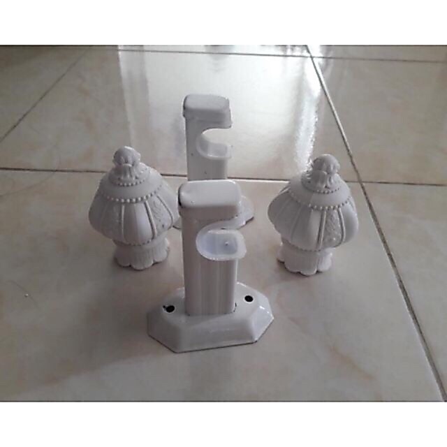 Trụ đỡ và đầu bịt thanh treo rèm