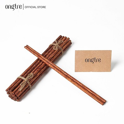 Bộ 10 Đôi Đũa Gỗ Dừa Tự Nhiên ONGTRE Cao Cấp, Đũa Gỗ Ăn Cơm, Đũa Gia Đình, Nhà Hàng, Quà Tặng