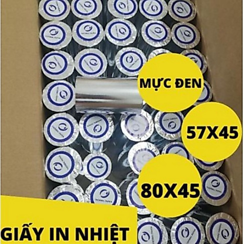 [THÙNG 100 CUỘN] Giấy in bill K80x45 giấy in nhiệt K80 giấy in hóa đơn K80*45 K80x45mm giấy nhiệt [T
