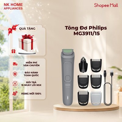Tông Đơ Philips MG3911/15 7in1 Đa Năng - Tạo Kiểu Toàn Diện, Dễ Dùng - BH Chính Hãng 2 Năm