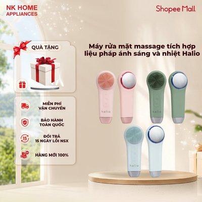 Máy rửa mặt massage tích hợp liệu pháp ánh sáng và nhiệt Halio - Làm sạch sâu - BH 24 tháng