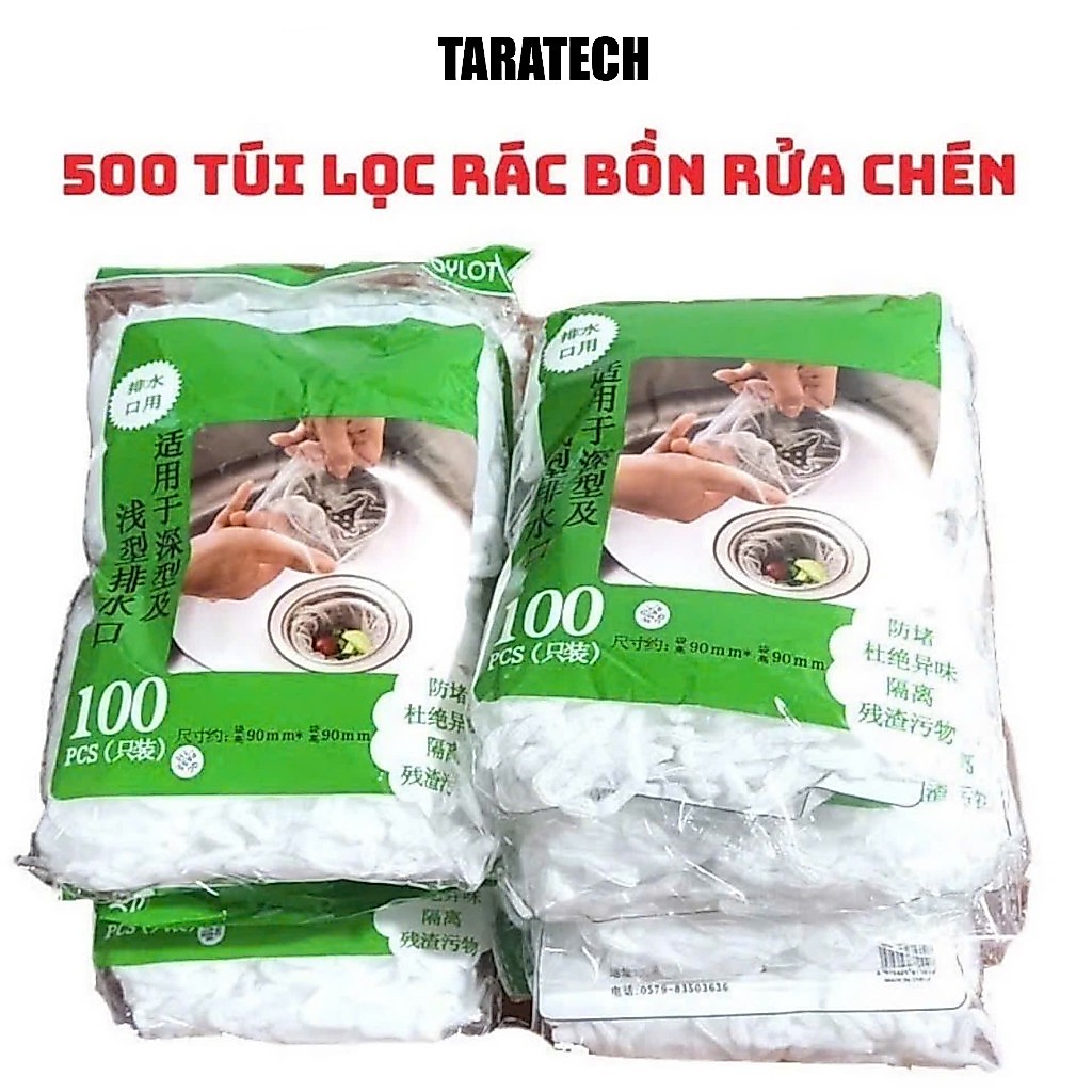 5 bịch 500 túi lưới lọc rác thông minh cho bồn rửa chén bát - 3 bịch 300 túi lọc rác