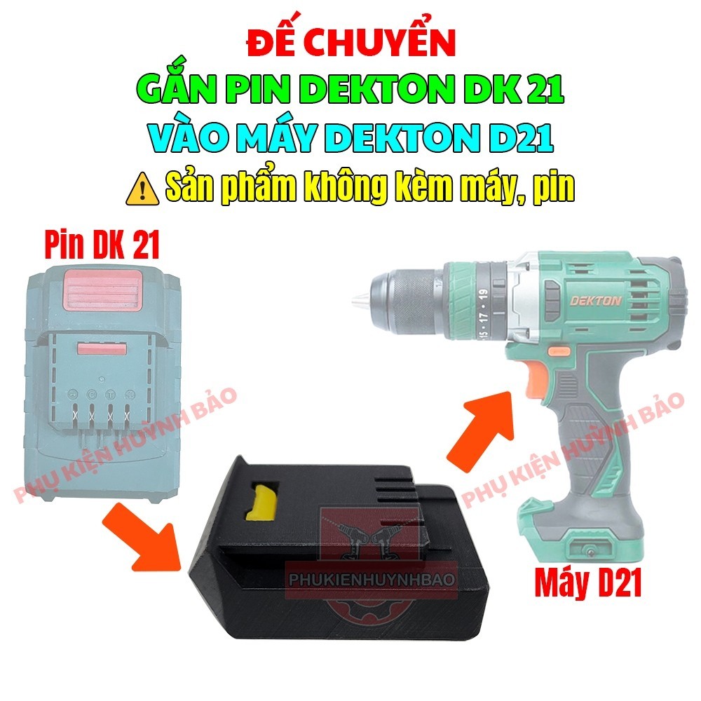 Đế Chuyển Pin Dekton Dk21 Sang Máy Dekton D21